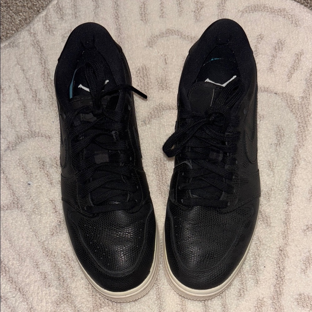 Nike Low-Top Air Jordan Sneakers with Snakeskin Finish